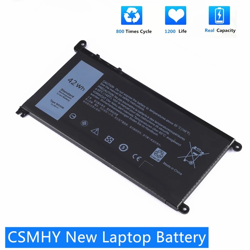 CSMHY New 42Wh WDX0R Laptop Battery For Dell Inspiron 14 5368 5567 7560 5767 7472 7460 7368 7378
