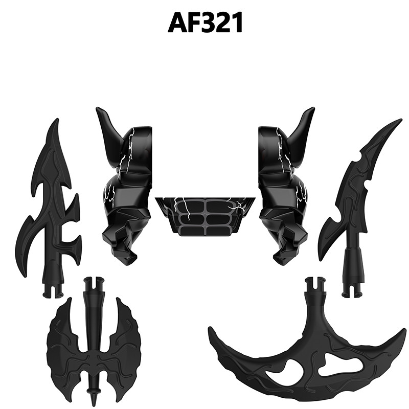 AF321 325 Movie Heroes Chatacter Movable Hands Head Accessories Weapon Building Blocks MOC Brick