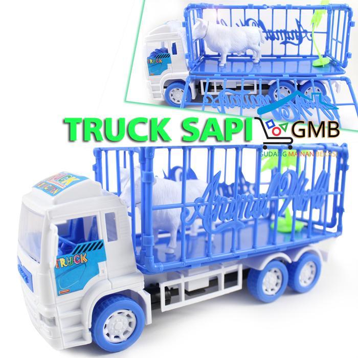 Ada Stok MAINAN ANAK TRUCK ISI HEWAN HEAVY MACHINE ST2044 TRUK PENGANGKUT HEWAN SAPI KURBAN