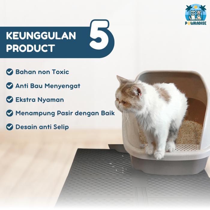 Alas Pasir Kucing - Karpet Pasir Kucing - Litter Mat Kucing - Keset Pasir Kucing - Alas Tatakan