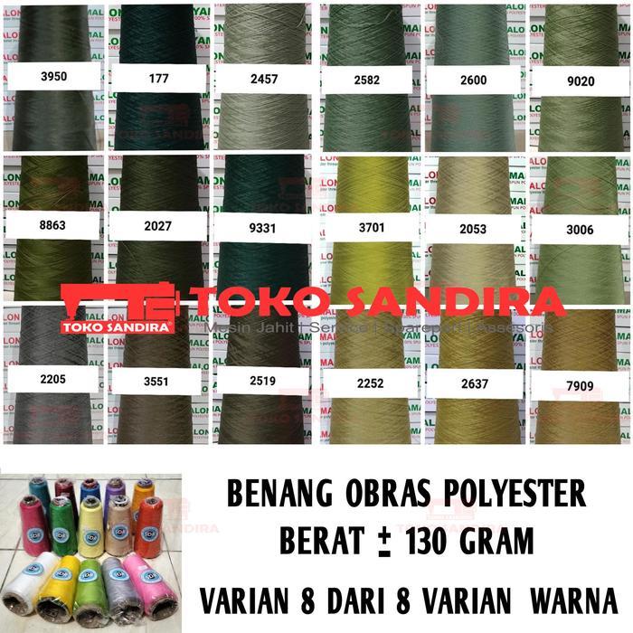 NEW 1 Pcs Benang Obras Polyester komplit (130 gram -+) Benang obras murah/benang polyester