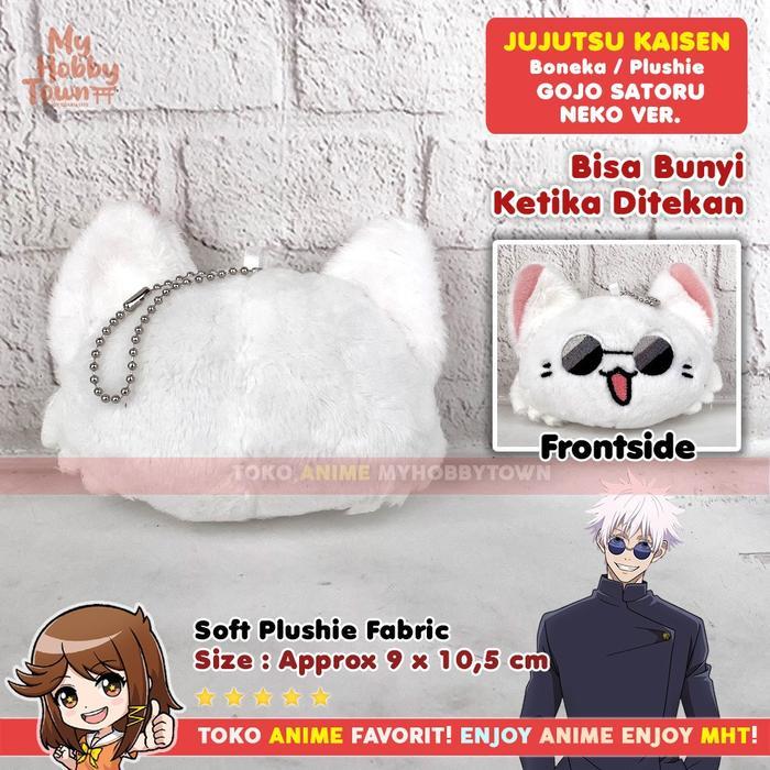 Gantungan Kunci neka Anime Jujutsu Kaisen Kter Gojo Satoru Nanami Neko Cat Plushie Doll