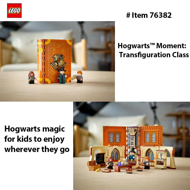 LEGO 76382 Harry Potter Hogwarts Moment :Transfiguration Class Building Set, Collectible Book Toy,