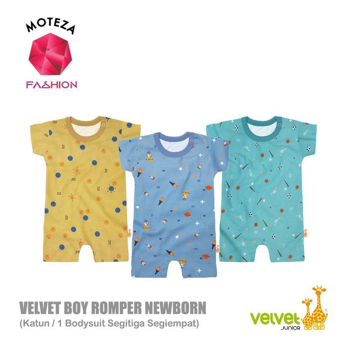 Velvet Junior - Jumper Bayi Bodysuit Romper Baby Segitiga Segiempat Baju Kodok NewBorn Lil' Champ