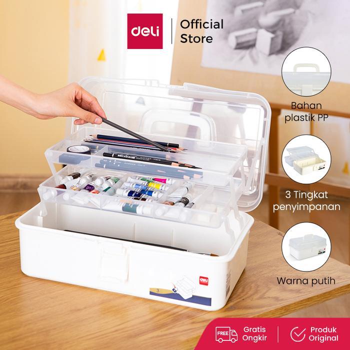 Deli Large Art Toolbox Kotak Peralatan Seni 6802 68303