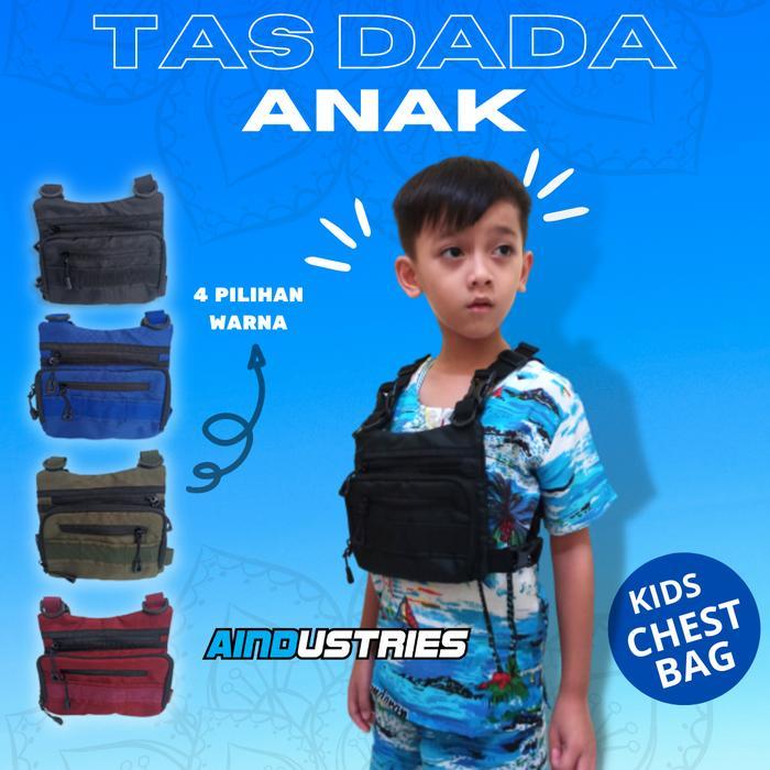 Tas Dada Army Tactical Anak Chest Rig Bag Tas Rompi Dada Anak-Anak