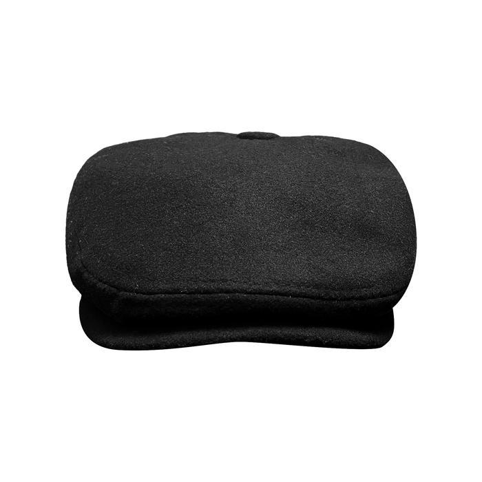 Buron - Hersh Flat Cap Black Topi Vintage Peaky Blinders Topi Baret Newsboy Topi Pelukis Flat Cap