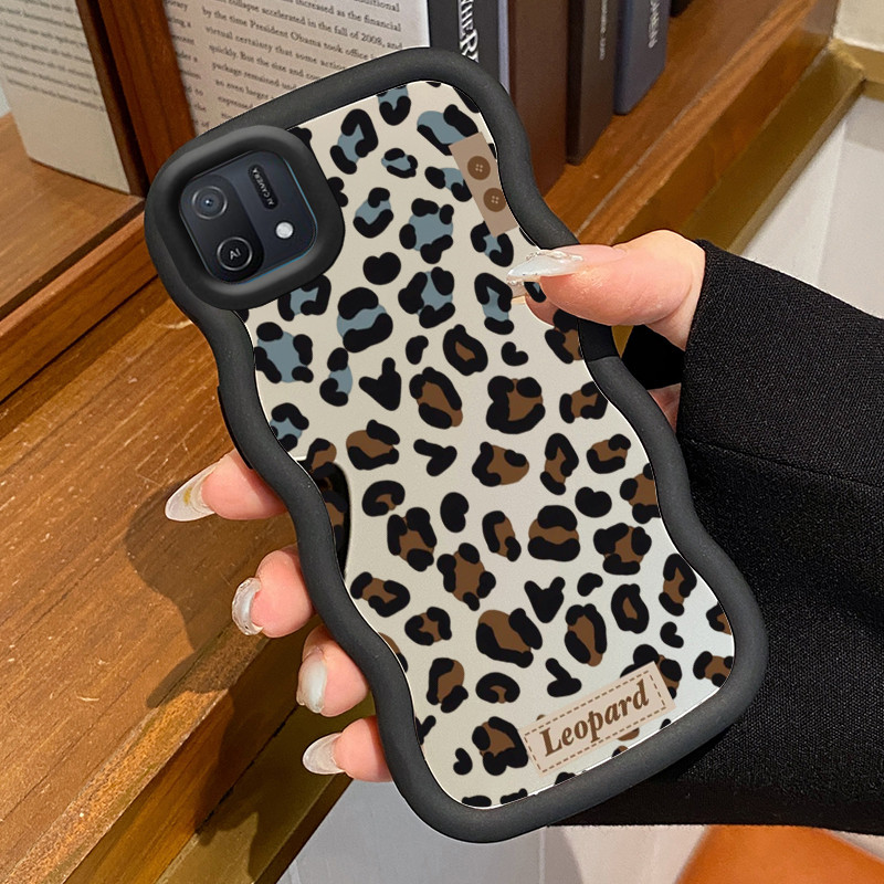 Casing Untuk OPPO A16K A16E Case Casing HP Pola cetak macan macan Kesing Cesing Macaron Mirror Kasin
