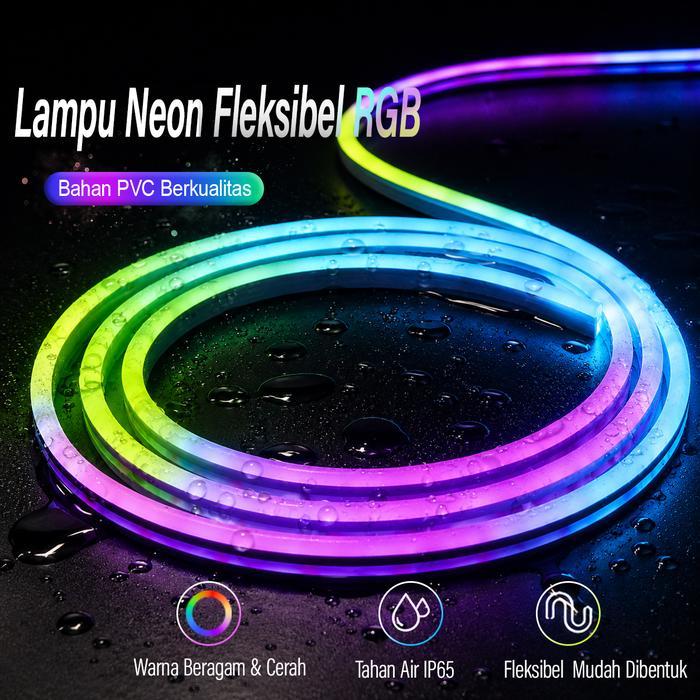 Lampu Neon RGB Running LED Strip Fleksibel / Flowing Water Neon Light / Dekorasi Kamar Estetik