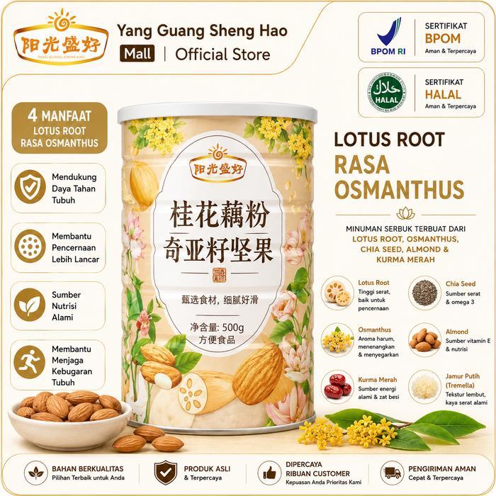 YUMMY YANG GUANG Oufen Lotus Root Powder Original BPOM RI-Lotus Osmastus 500gram