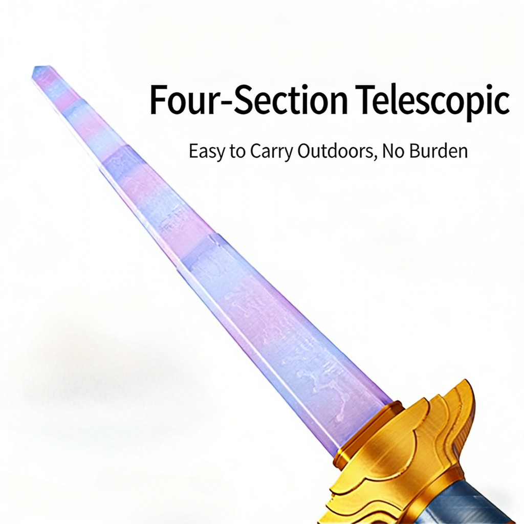 Purple Rumi Demon Hunter Sword Telescopic Cosplay Prop With Symbol Plastic Long Sword Fantasy