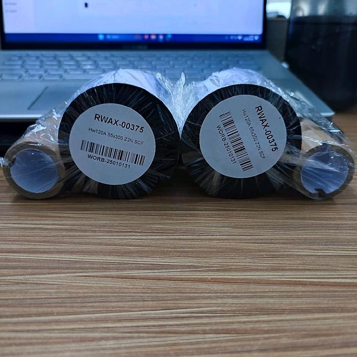 Ribbon Wax 55X300 M Hw120 80 Mm X 300 Meter Rata Silver