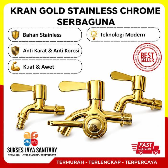Toto - Kran Shower Gold Bahan Stianless Drad Standard 1/2" Keran Kran Shower