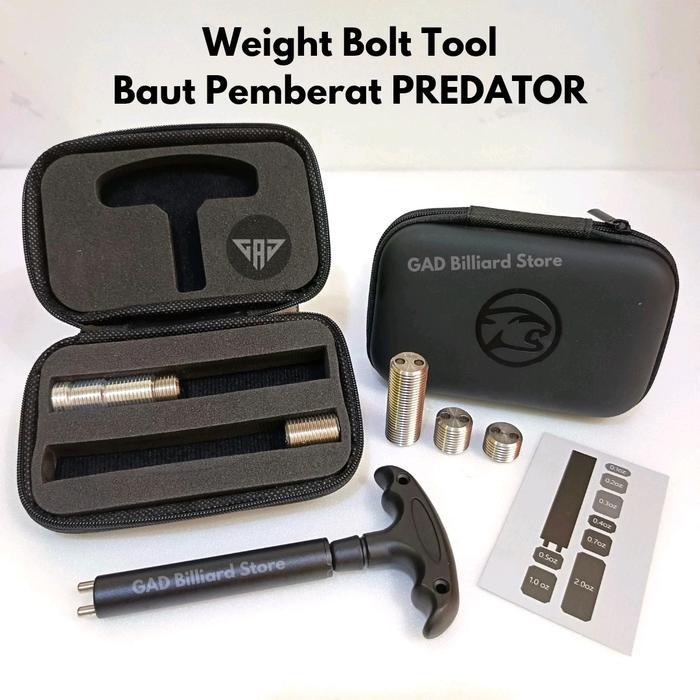 PREDATOR Weight Bolt Tool | Pemberat Butt Stik Billiard Predator | Baut Pemberat Predator Billiard