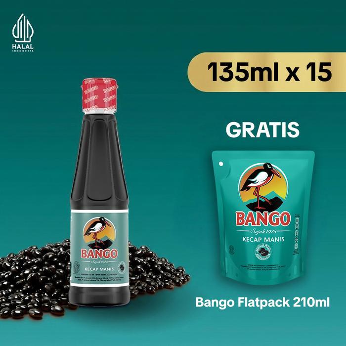 Official [Free Bango Kecap Manis 210Ml] Bango Kecap Manis Botol 135Ml Isi 15 Original
