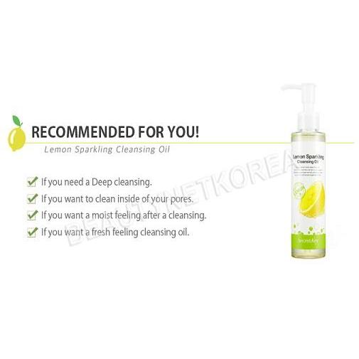 READY Secret Key - Lemon Sparkling Cleansing Oil 150ml / Make-up Remover