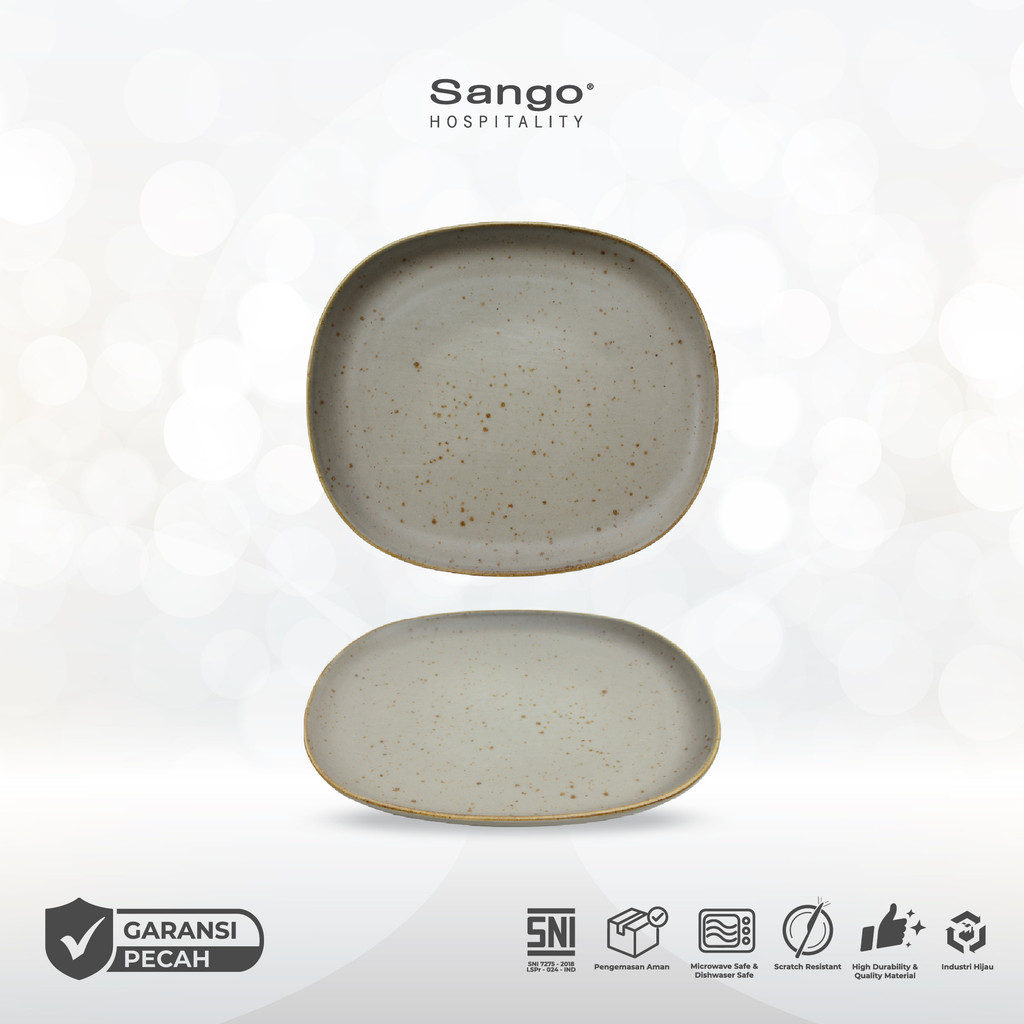 Sango Ora Avola Piring Salad/Dessert Besar Large Salad Dessert Plate Keramik Hotel Restoran Cafe