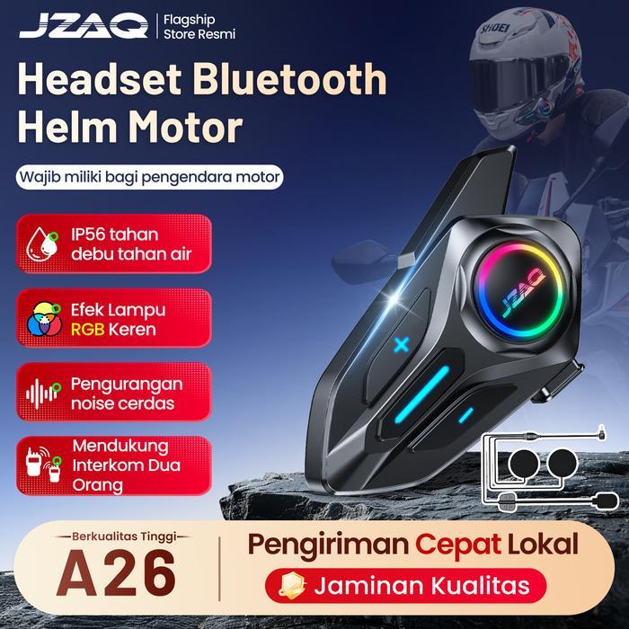 Promo Jzaq Intercom Helm Motor Headset Helm Bluetooth/Intercom 2 Orang/Intercom Helm/Ip67