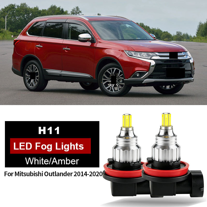 2PCS LED H11 H8 Led Bulb Car Fog Light 30000LM Auto Fog Lamp For Mitsubishi Outlander Sport Montero