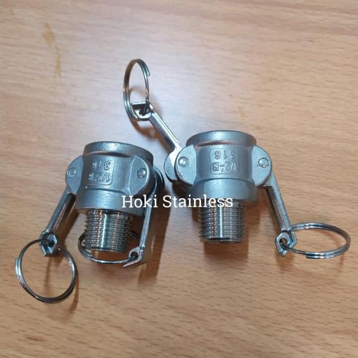 Camlock Fitting / Camlock Coupling Ss 316 Type B Ukuran 3/4" Inch