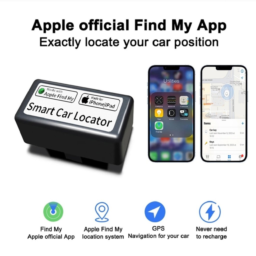 Mini OBD Tracker for Vehicles OBD2 GPS Locator With Find My APP for Apple OBD GPS Monitor Tracker