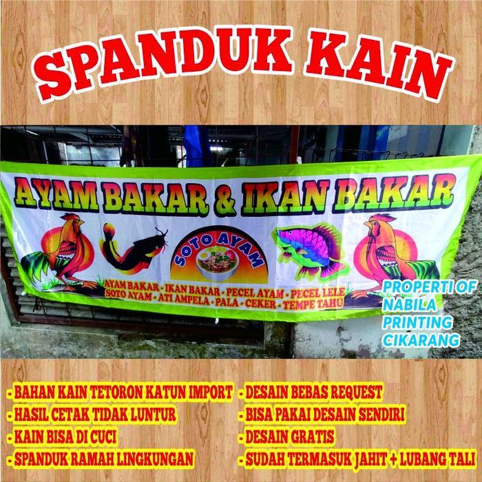 Diskon Spanduk Kain Pecel Lele, Lalapan, Sari Laut, Nasi Goreng Dll Original