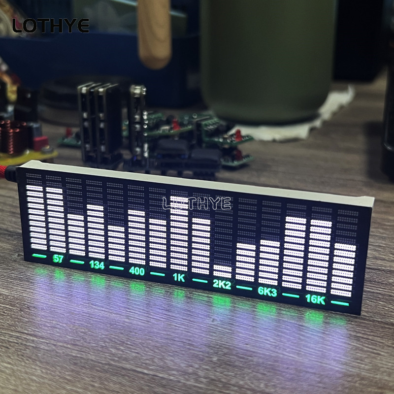 LED Light Music Spectrum Pickup Rhythm Analyzer Light Display Voice Activated Audio Level Indicator