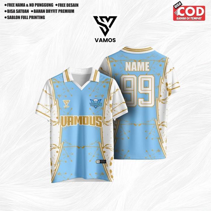 Diskon Vamos Apparel Jersey Custom Keren Fullprinting Terbaru Baju Volly Futsal Sepak Bola Badminton
