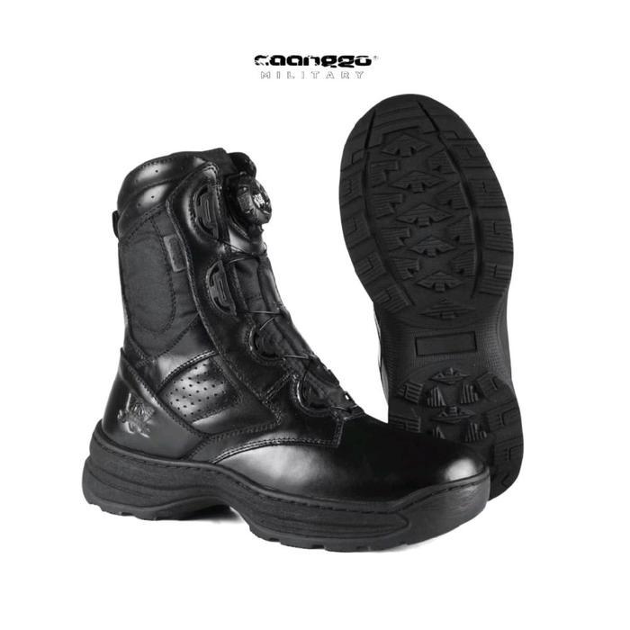 Sepatu PDL Tacktical Senturion Tali Putar Bleck Tni Pori Free kaos kaki
