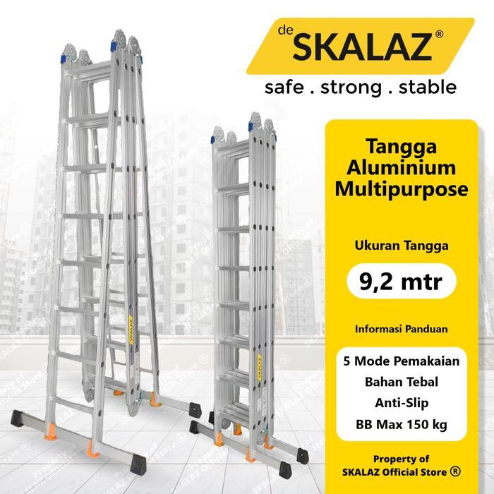 Tangga Aluminium Multipurpose 9,2 mtr Merk SKALAZ