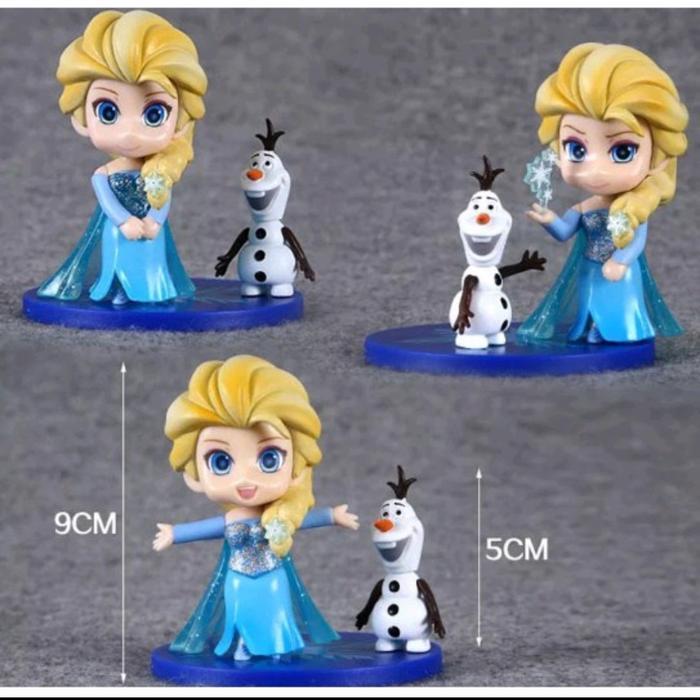 Promo Topper Elsa Frozen, Boneka Elsa Hiasan Kue, Mainan Figure Elsa Frozen