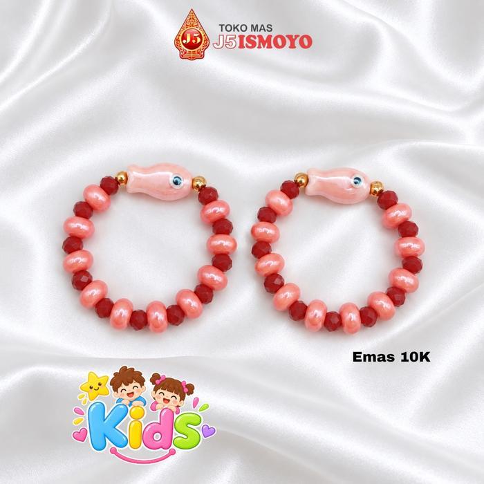 Gelang Anak Kristal Kombinasi Emas Mas Model Fishera J5 Ismoyo