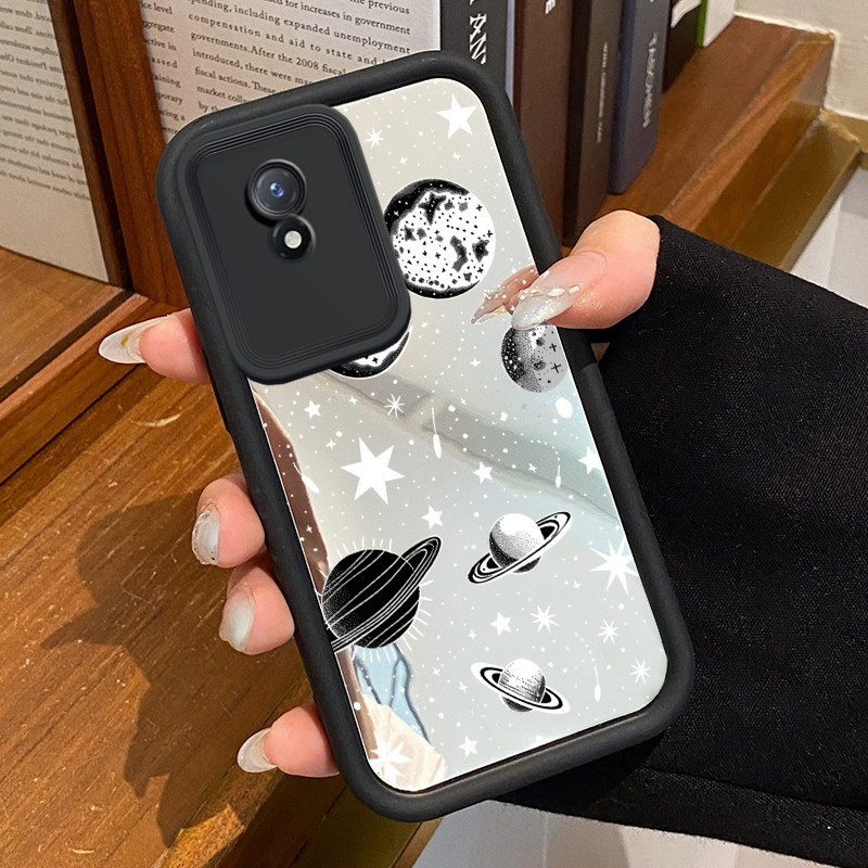 Casing Hp VIVO Y02 VIVO Y02A VIVO Y02T Case HP Casing pola Planet yang indah Kesing Kasing cermin Ce