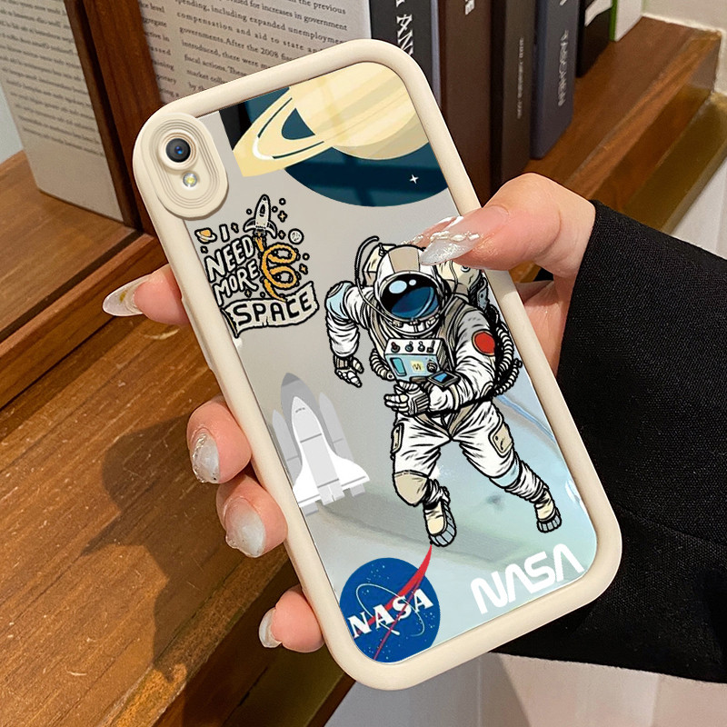 Casing Hp OPPO A37 A37F Case HP Casing pola Astronot Kesing Kasing cermin Cesing Silikon Softcase