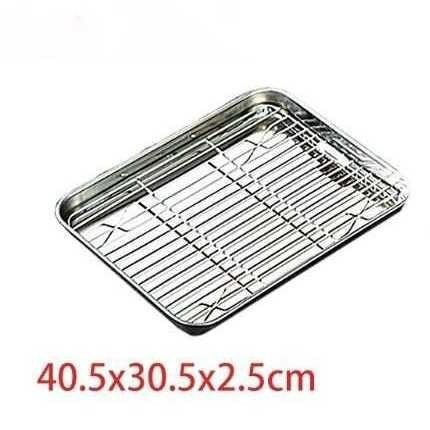 COD Loyang Nampan Alas Oven Tangkring Kompor Listrik Baking Tray Kotak Bahan Stainless Steel Anti