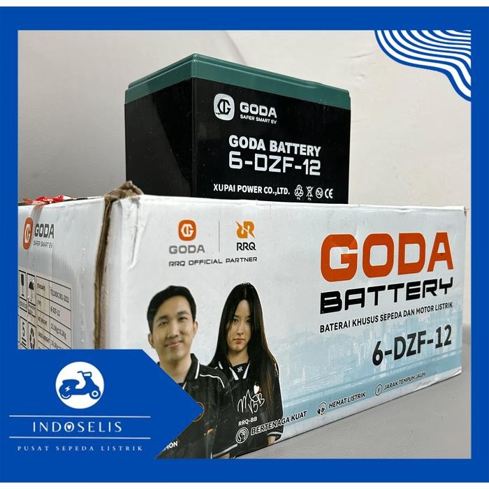 Baterai Aki Sepeda Listrik Goda 12V 12Ah Original Resmi