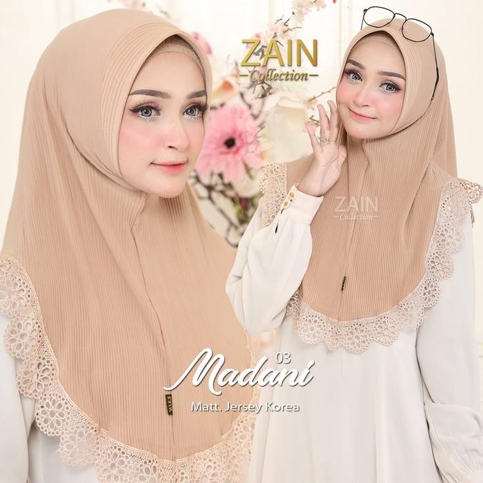 ow1p- Hijab Instan Plisket Madani 03 Original Zain Collection
