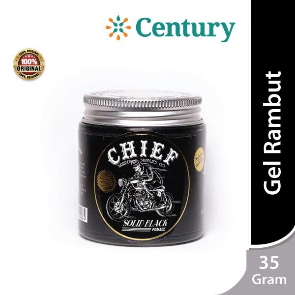 CHIEF SOLID BLACK POMADE 35 G / HAIR STYLING / POMADE / PEMBENTUK GAYA