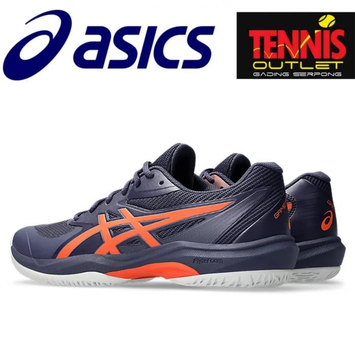 Sepatu Tennis Asics Gel-Game FF Men (Indigo Fog/Nova Orange)-100%Original