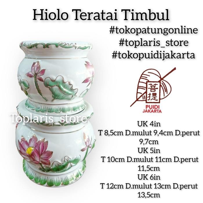 Hiolo Tempat Hio Keramik Teratai TP