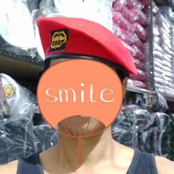 Topi tni baret merah anak