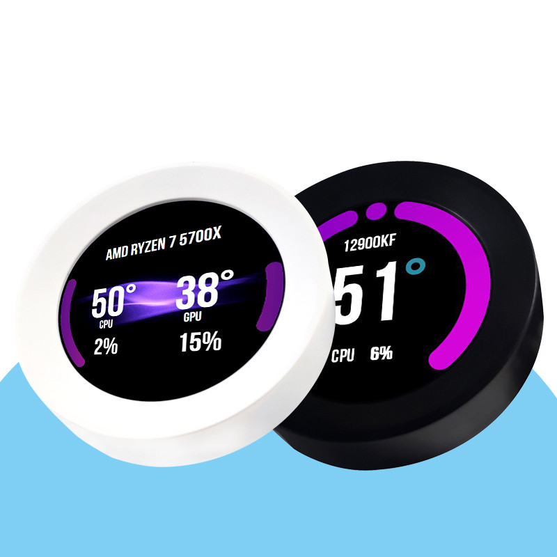 2.1 Inch IPS MINI PC CPU AIO Water Cooling Monitor 240/360,DIY Dynamic Temperature Display,MOD USB C