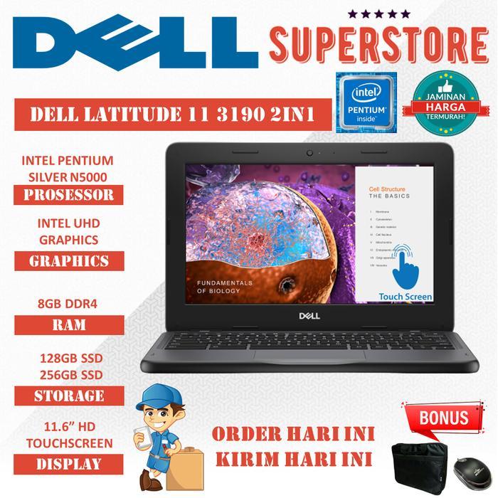 BARU LAPTOP SECOND DELL LATITUDE 11 3190 INTEL N5000 8GB 256GB SSD TOUCH