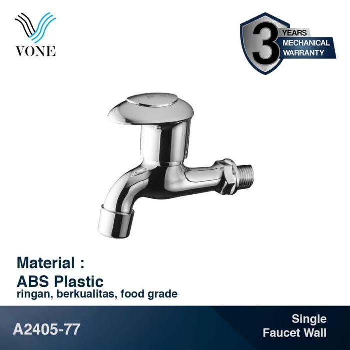 Onda Plumbing - Vone Kran Air Tembok Keran Taman Kamar Mandi Bak Plastik Abs Chrome A2405