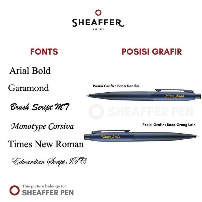 k4v7- Sheaffer Vfm Strobe Silver Ballpoint Pen