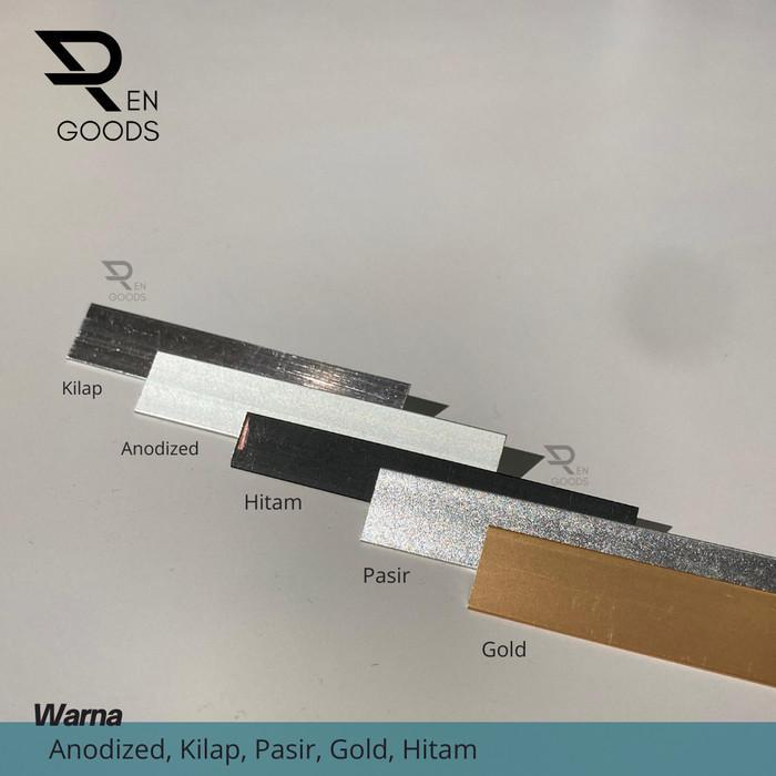 List T Gold Lis Penutup Celah Frame Edging Alumunium Variasi 20 18 15 12 8 mm Edging Batang