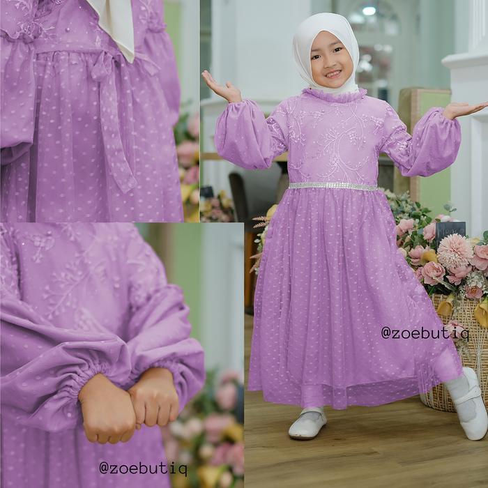 luto- Gamis Anak Perempuan Lebaran 2022 Model Gamis Terbaru Mewah Elegan Kekinian Kondangan