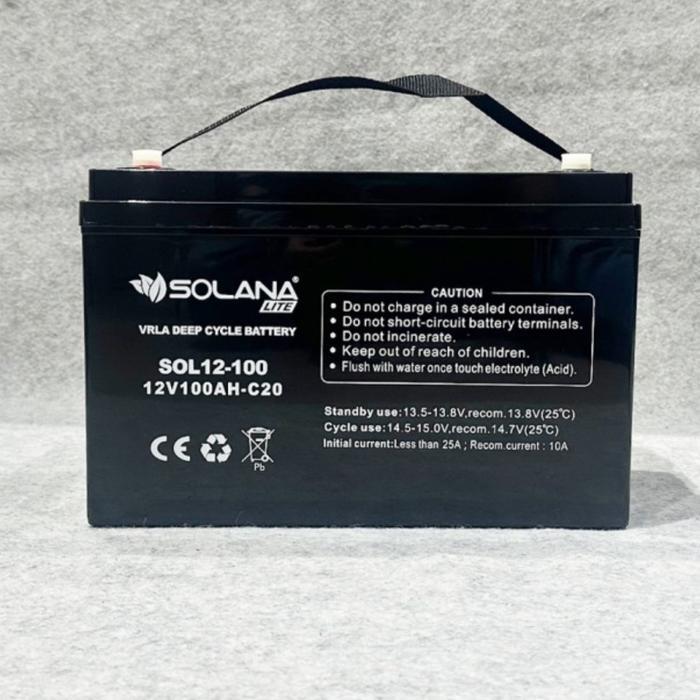 Aki Battery Accu Solana Lite 12V 100AH Deepcycle aki 12v 100ah