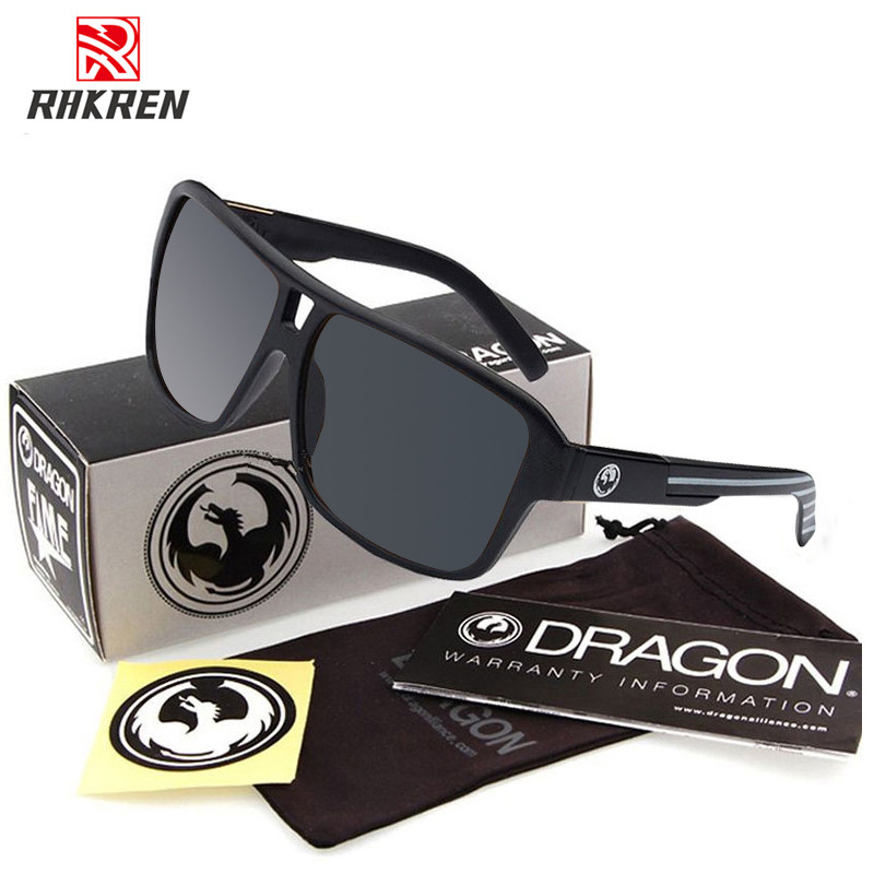 BRAND DESIGN Sunglasses Men Women Vintage Dragon Driving Square Sun Glasses Masculino Unisex Mirror