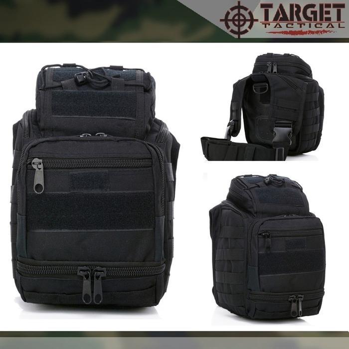 Ready Tas Selempang Tactical 803 Silver Knight USA Import ORIGINAL - Hitam